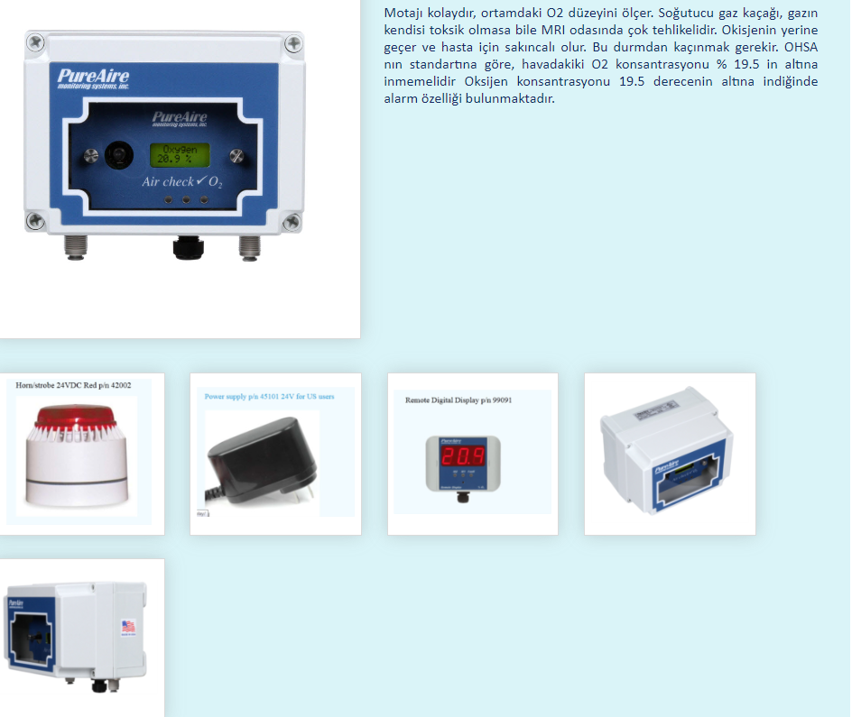 MRI Uyumlu Oksijen Monitörü PureAire